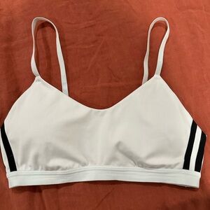 Adidas Women's White and Black Sports Bra